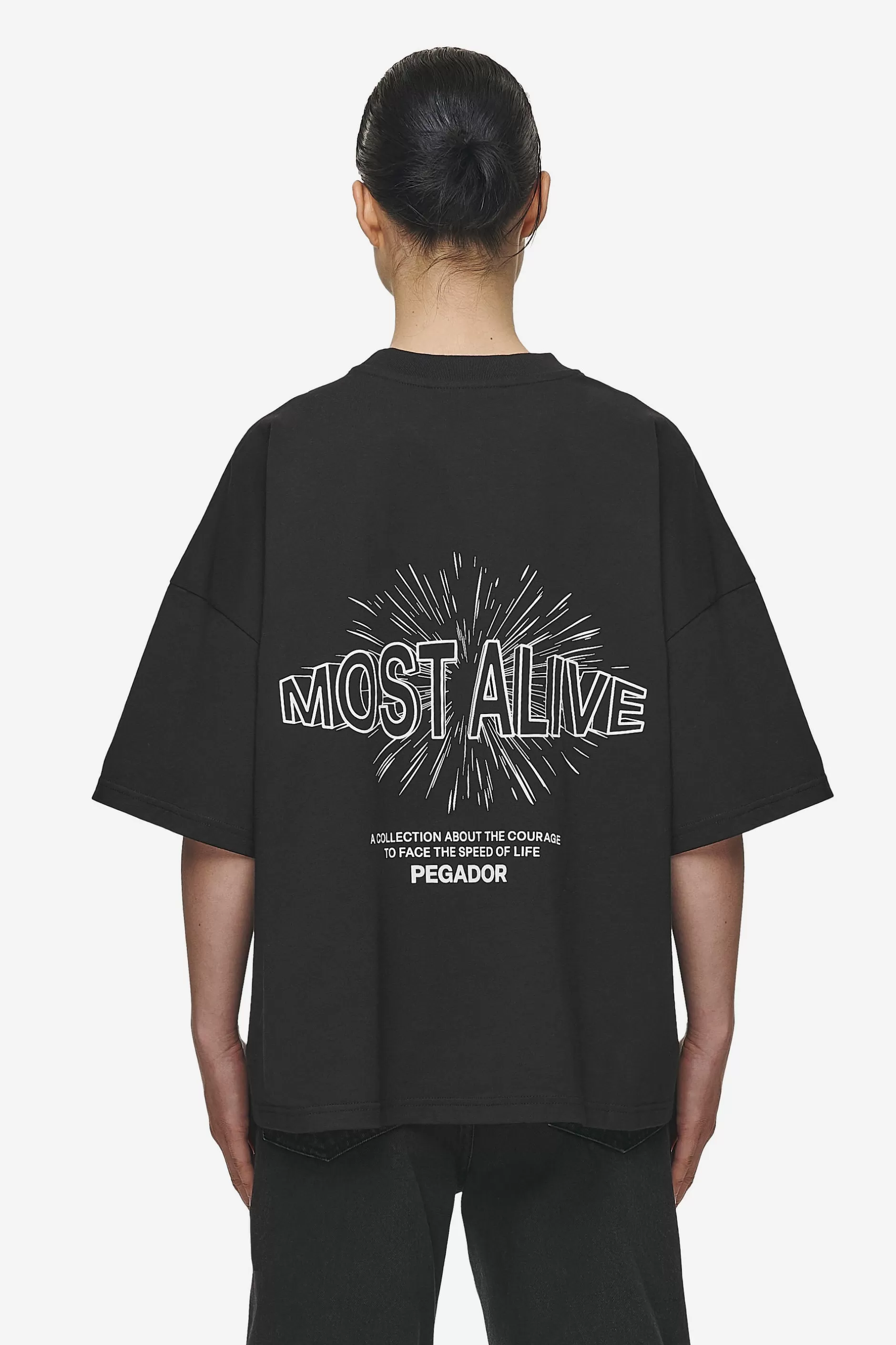 Nisa Heavy Oversized Tee Washed Black-Pegador Shop