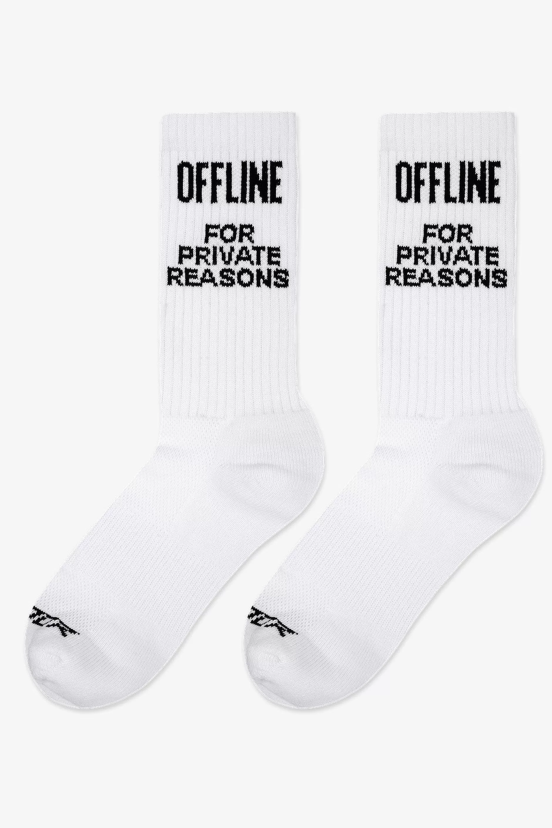 Offline Socks White Black-Pegador Cheap