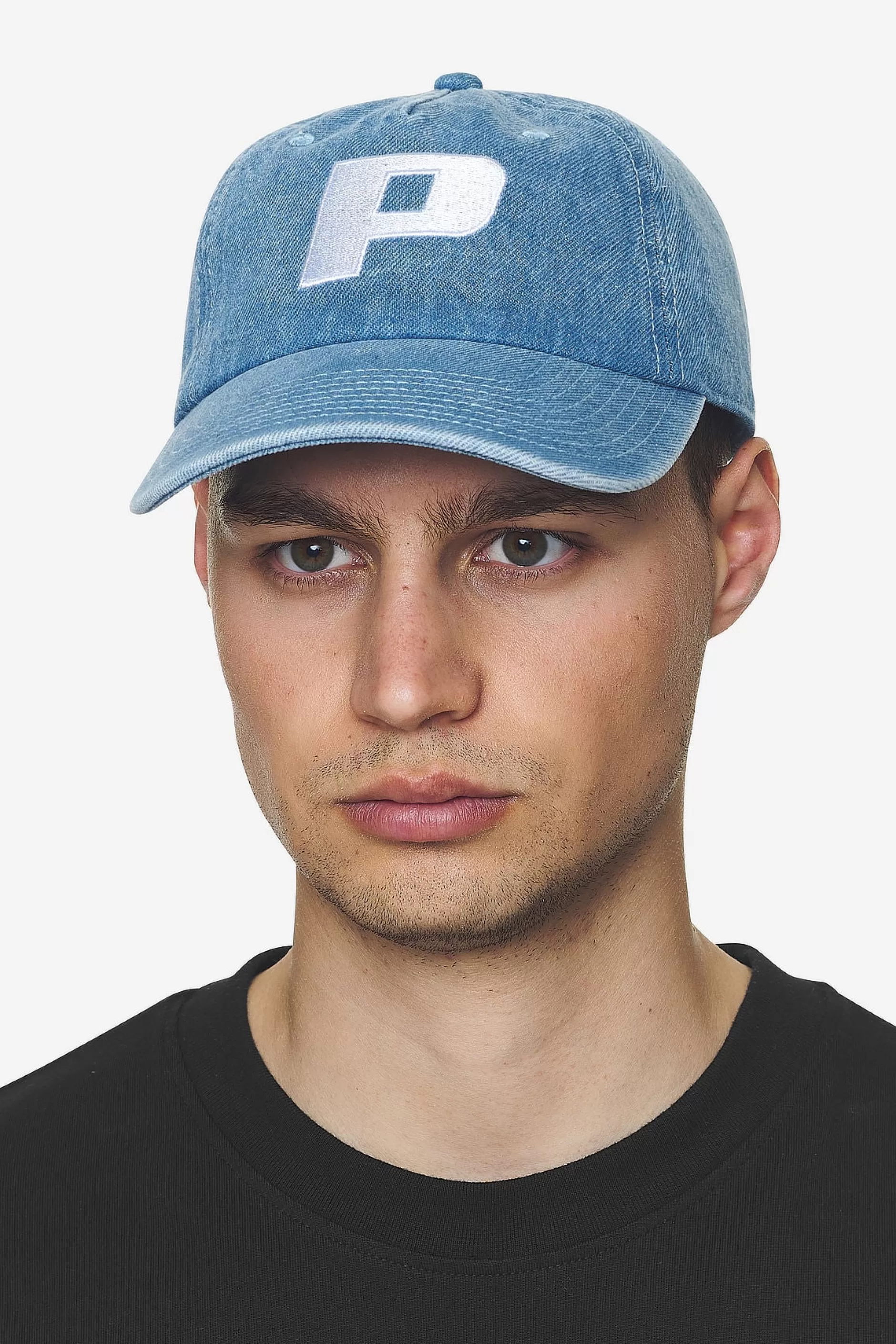 P Logo Denim Cap Baby Blue-Pegador New