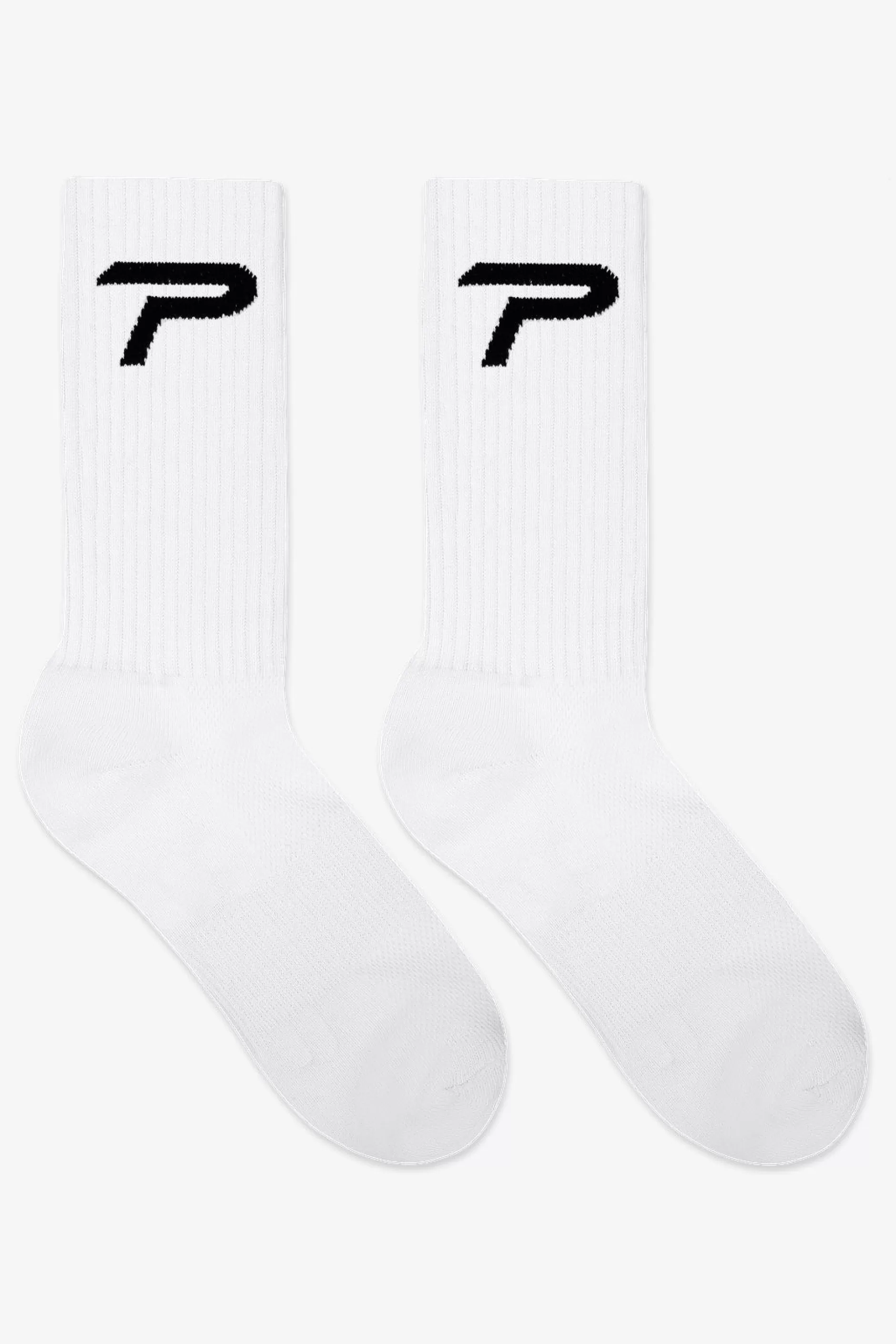 P Socks White Black-Pegador Hot