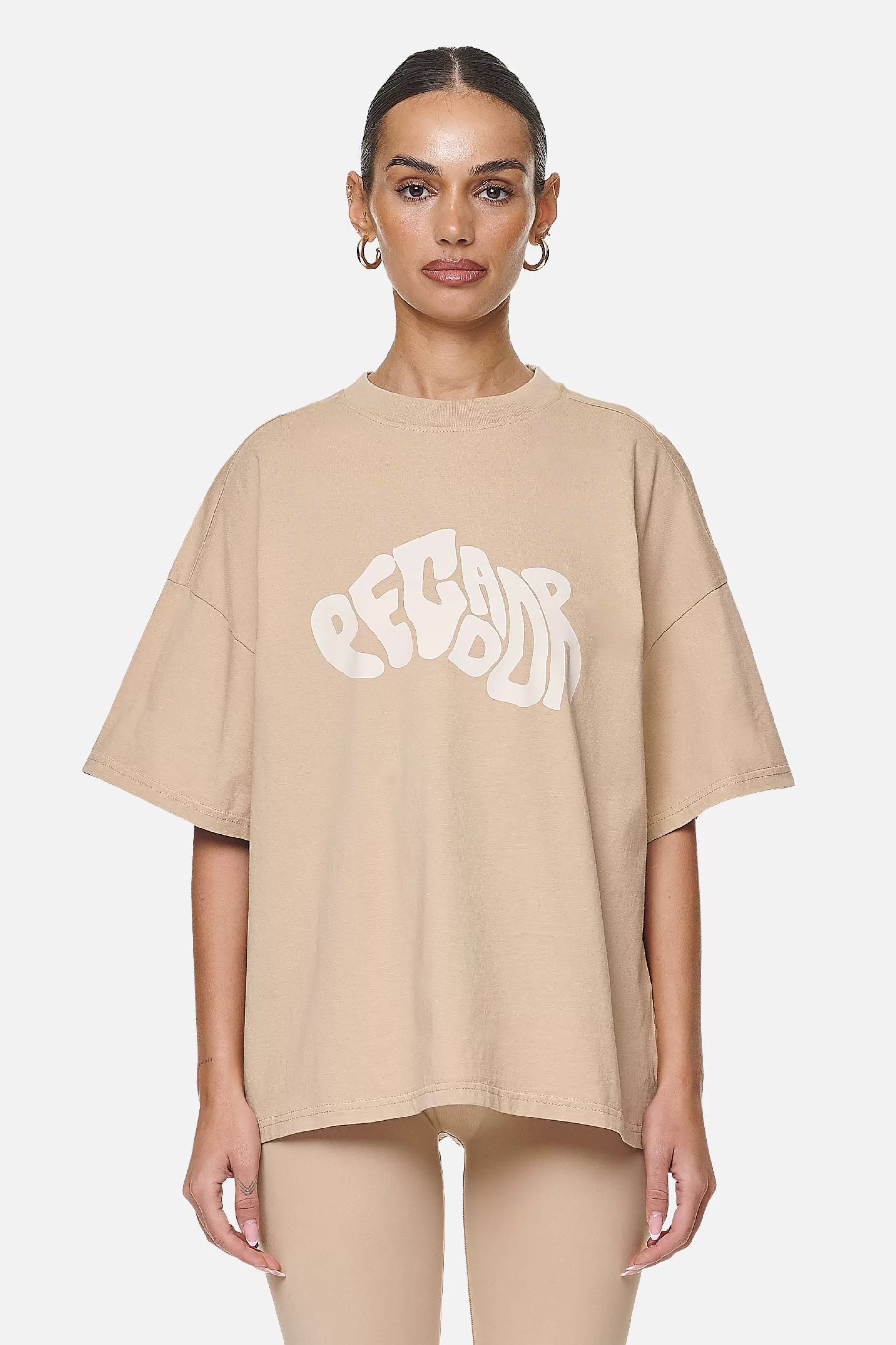 Paluma Heavy Oversized Tee Washed Safari Sand-Pegador Clearance