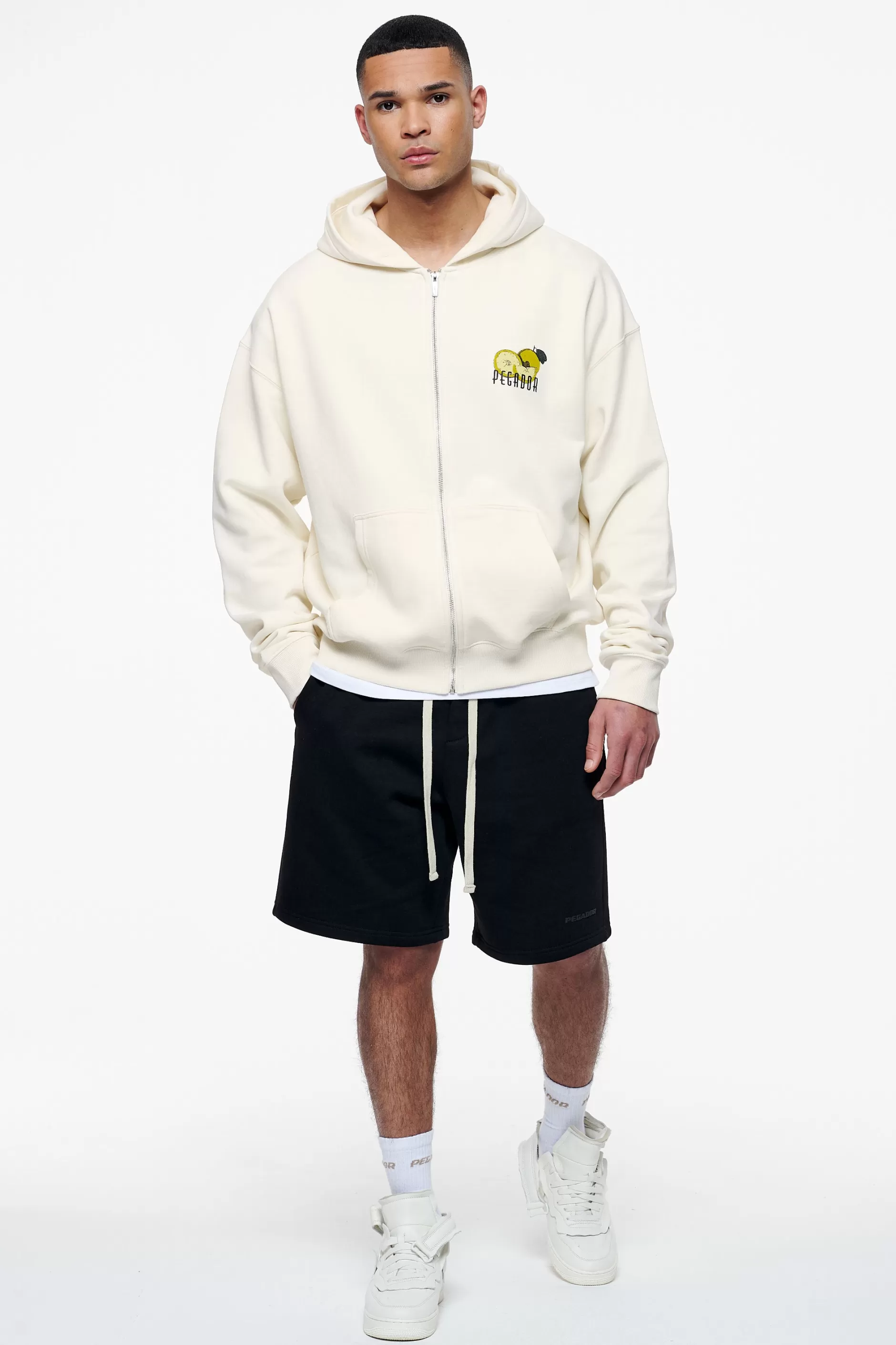 Plaxton Oversized Sweat Jacket Vintage Washed Unbleached-Pegador Cheap