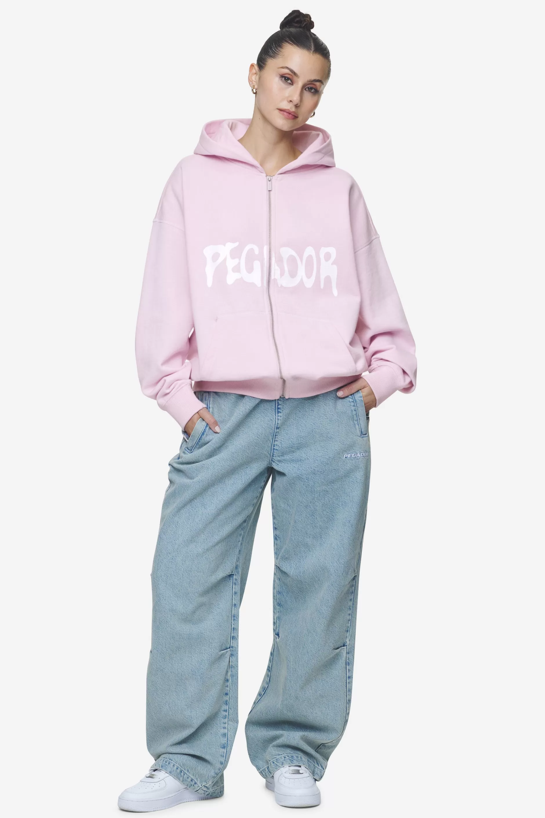 Ramira Oversized Sweat Jacket Washed Bubblegum-Pegador Cheap