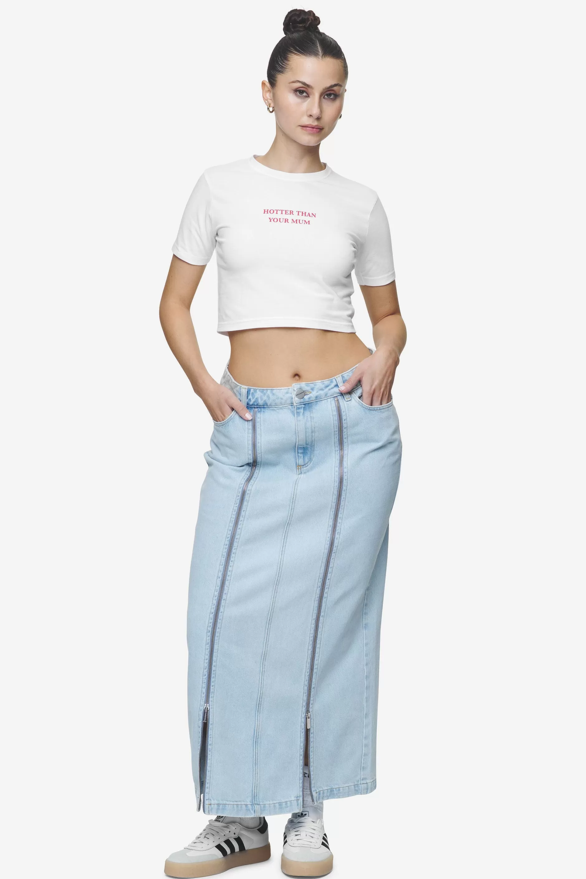 Reyna Cropped Baby Tee White-Pegador Outlet