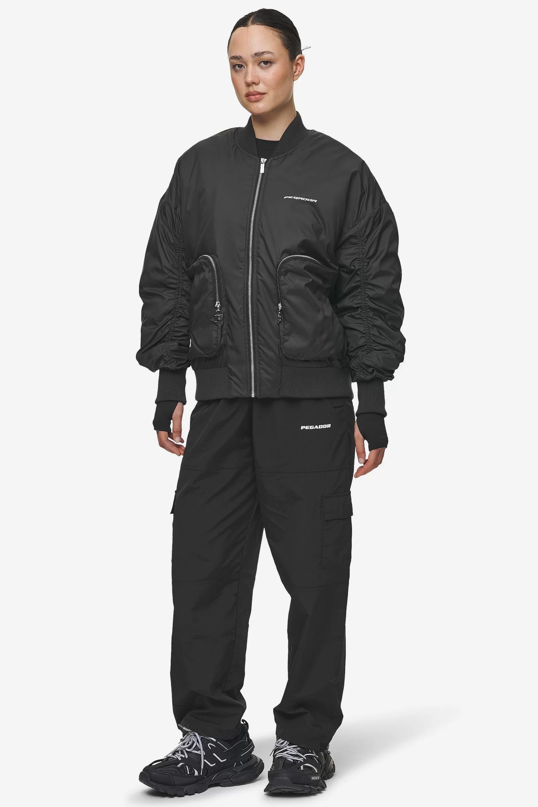 Shila Oversized Bomberjacket Black-Pegador Discount