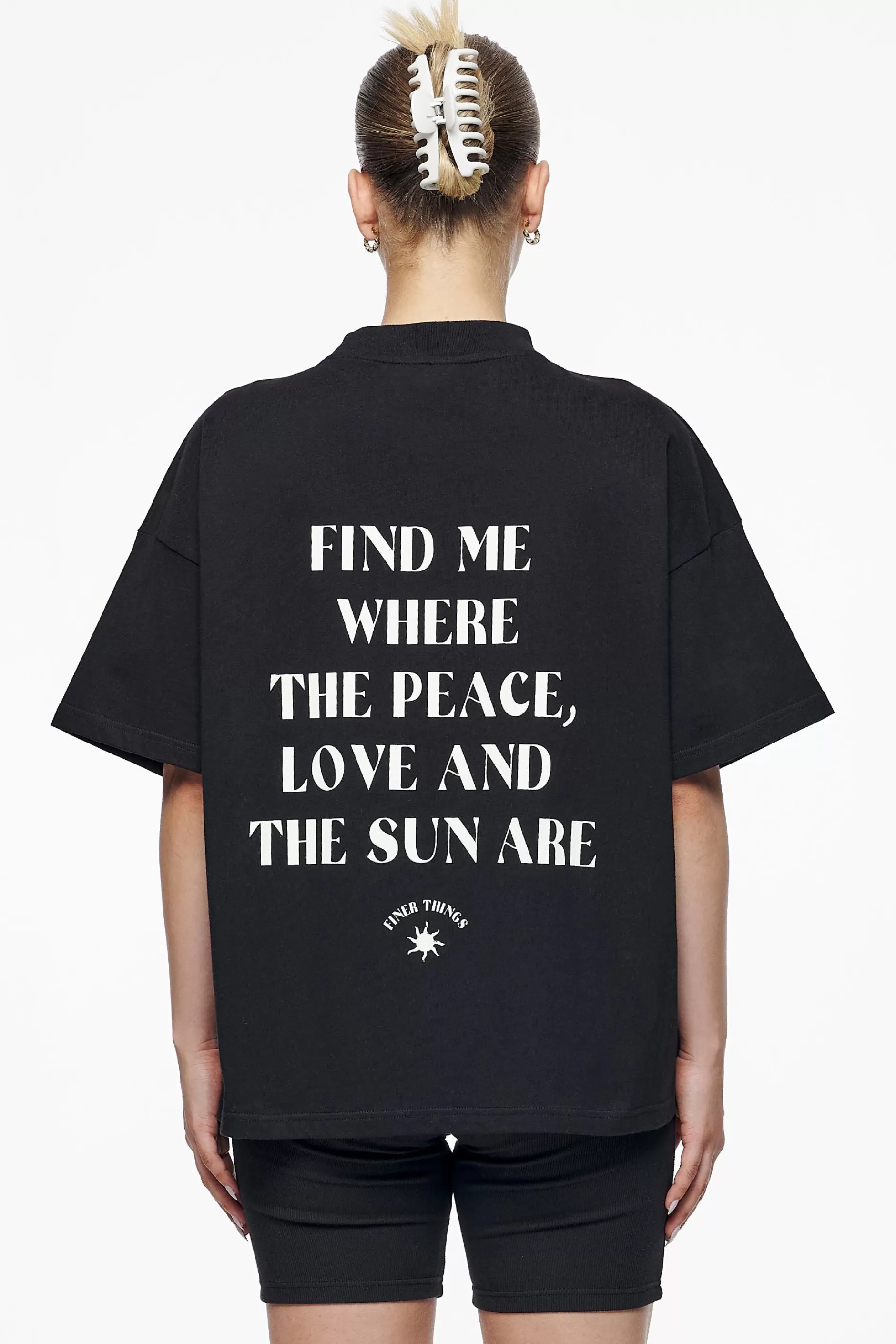 Siena Heavy Oversized Tee Washed Vintage Black-Pegador Clearance