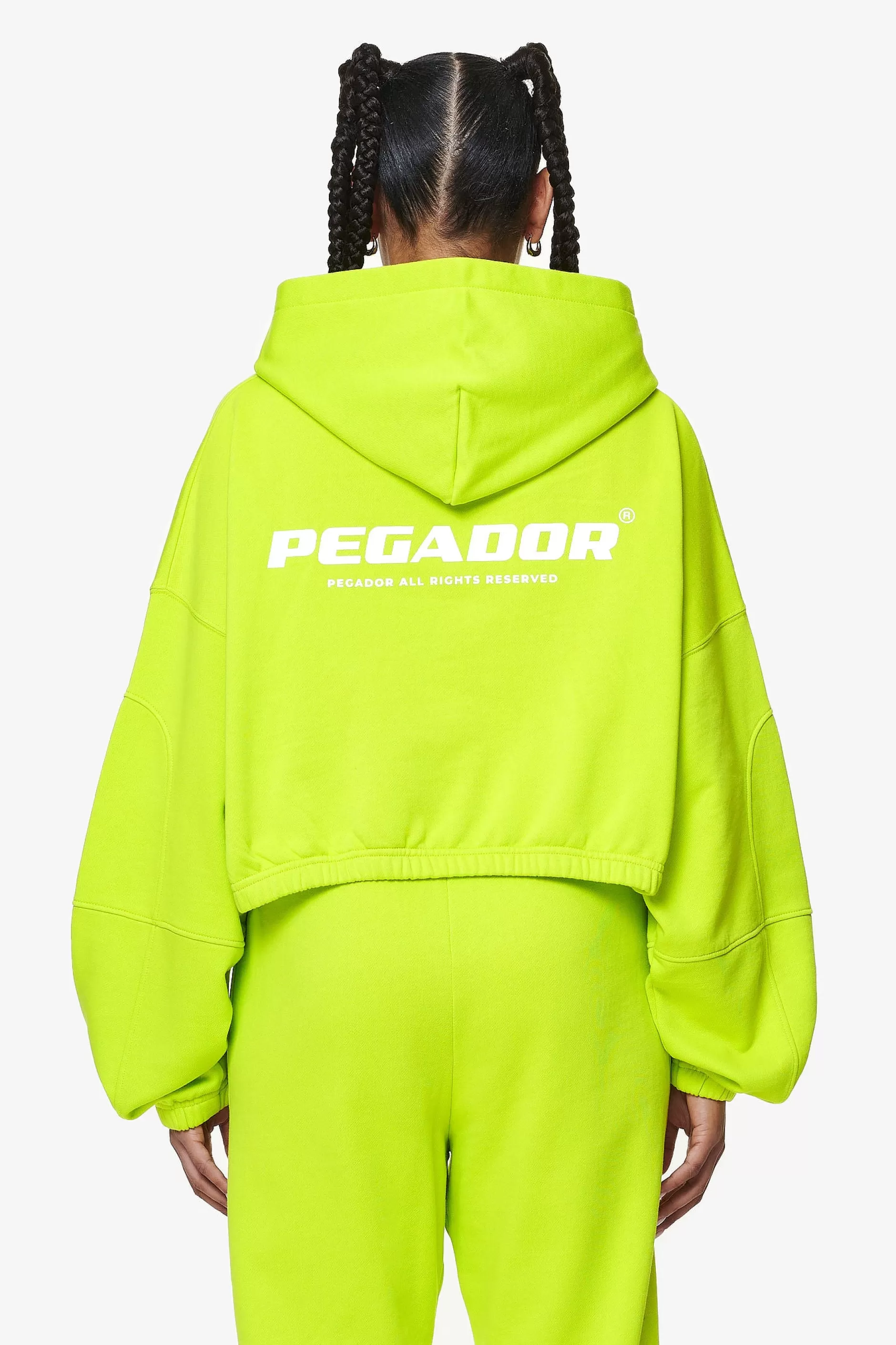 Skei Logo Oversized Cropped Hoodie -Pegador New