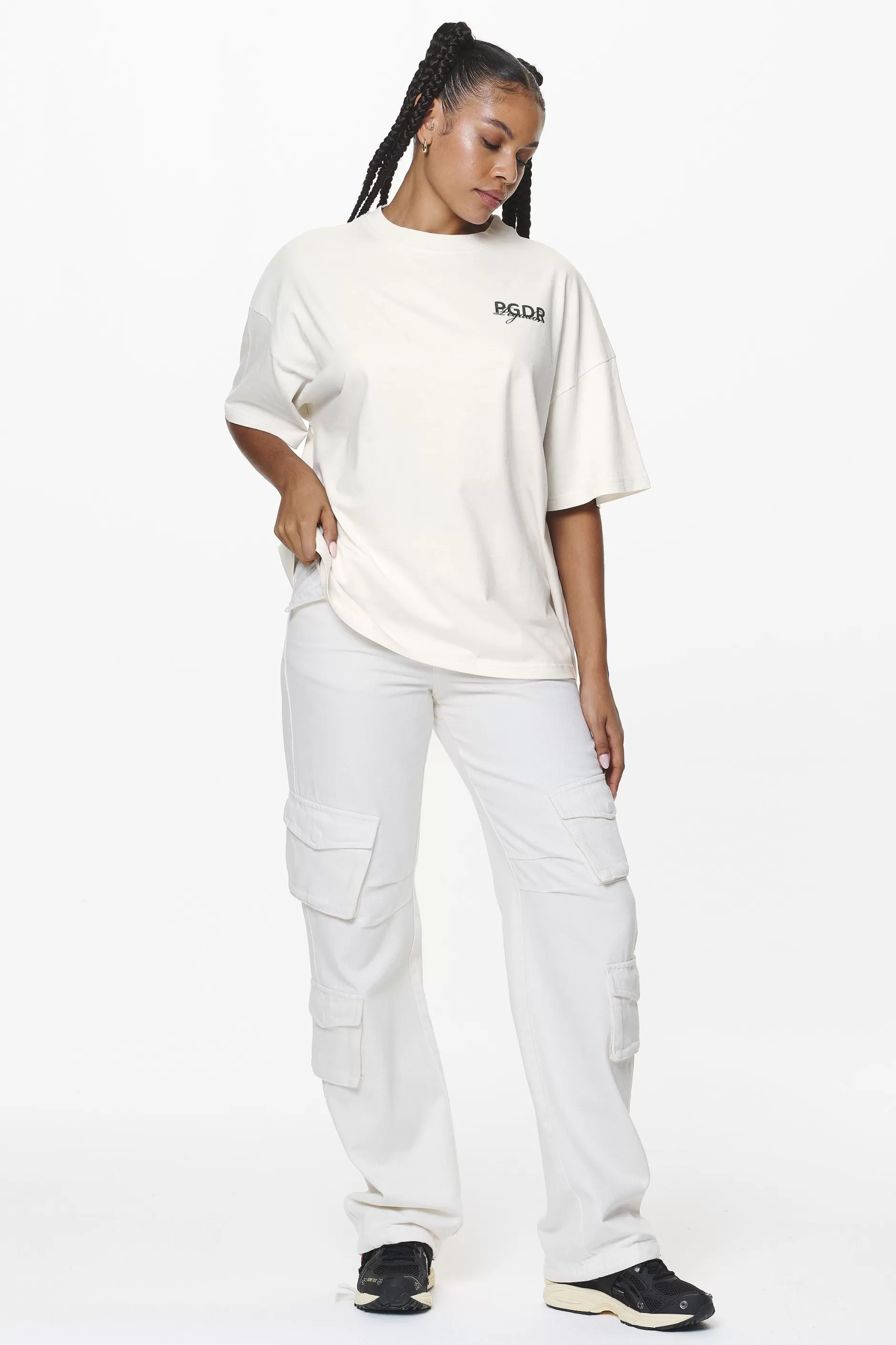 Sona Heavy Oversized Tee Washed Salty Cream-Pegador Store