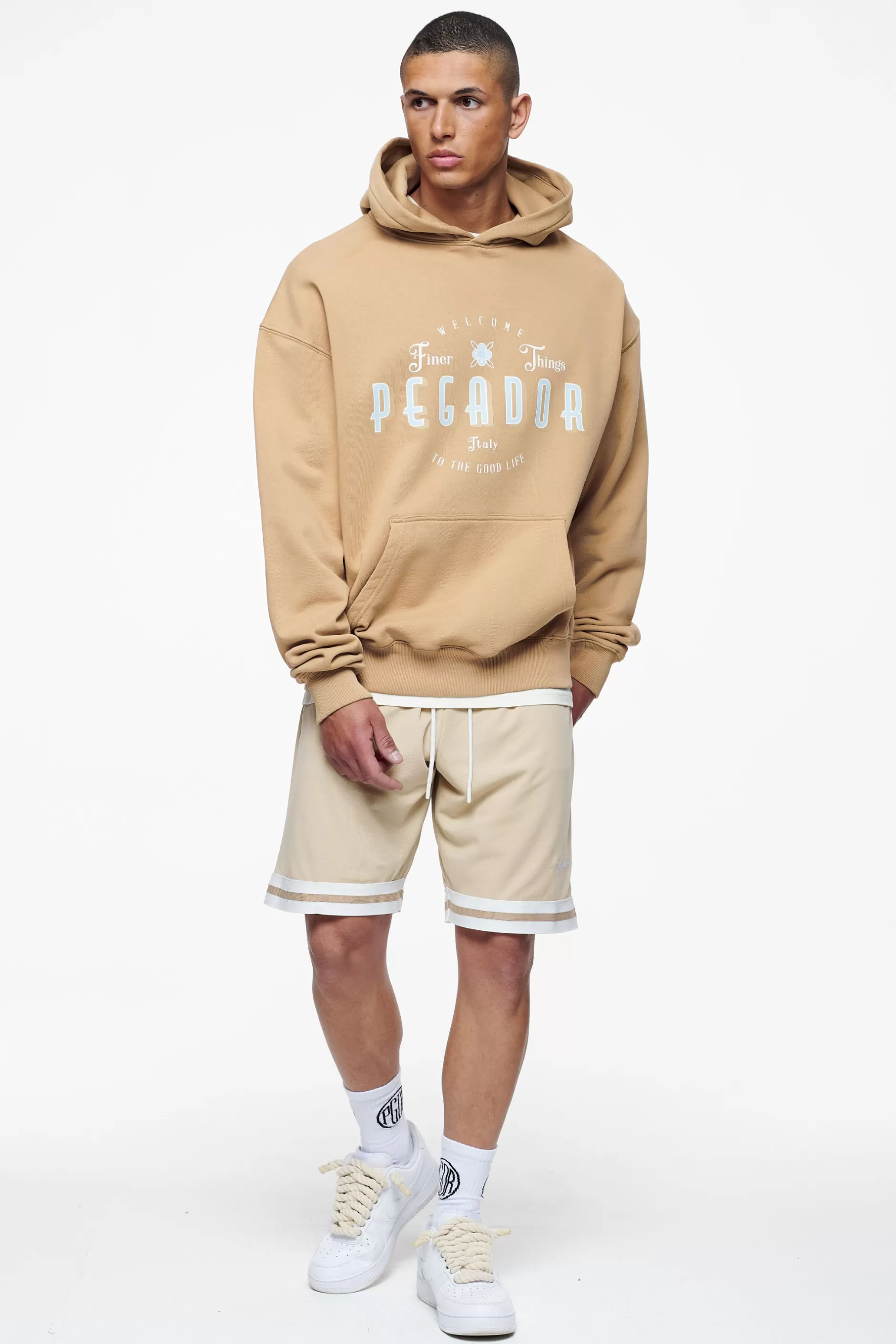 Stokes Oversized Hoodie Vintage Washed Espresso-Pegador Outlet