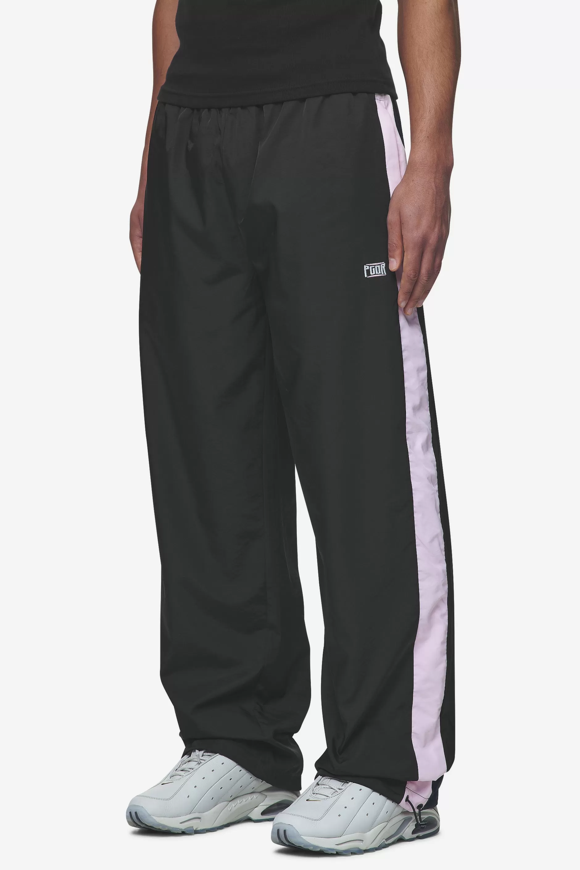 Stow Wide Track Pants Black Bubblegum-Pegador Best Sale