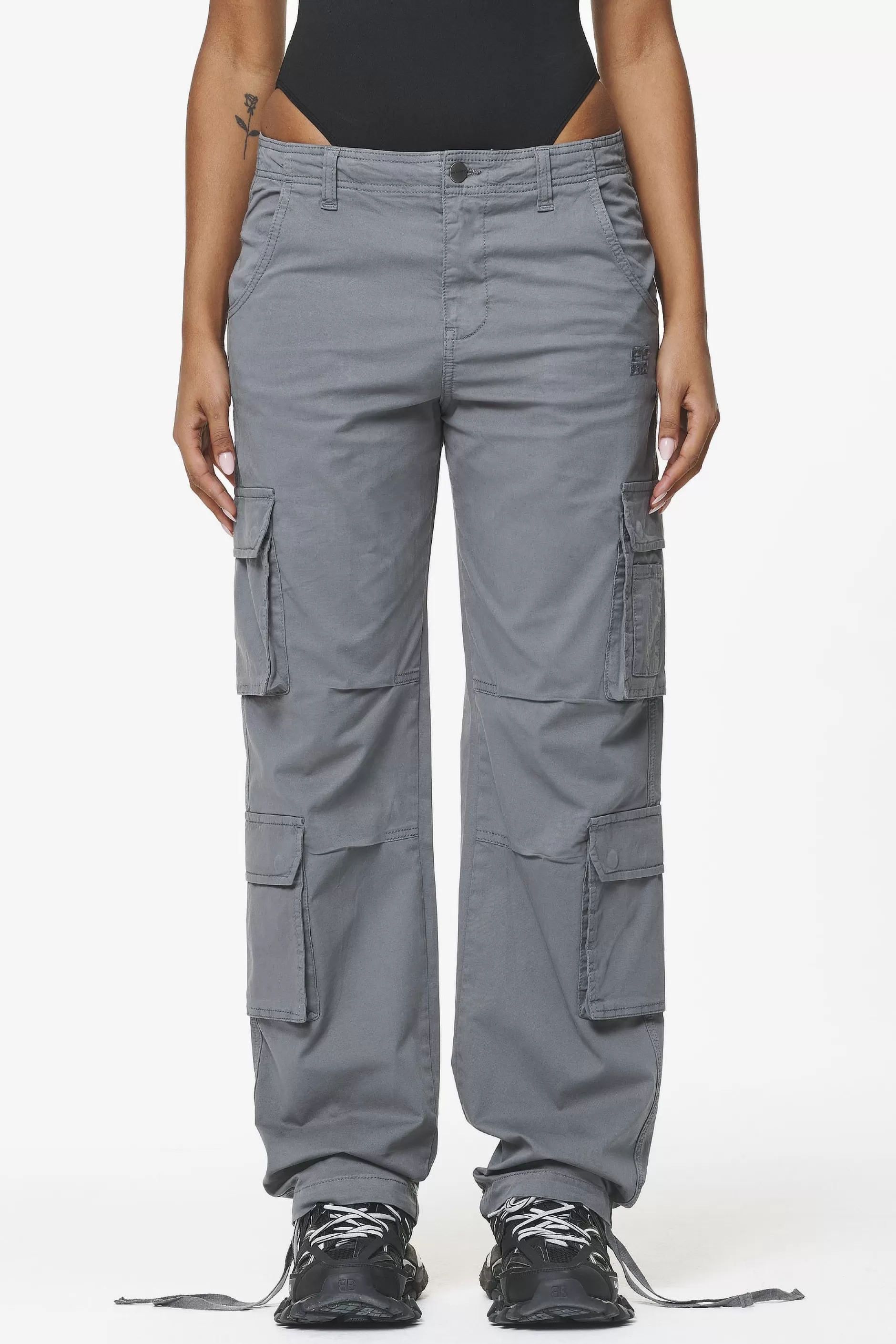 Tanum Wide Cargo Pants Anthracite Grey-Pegador Store