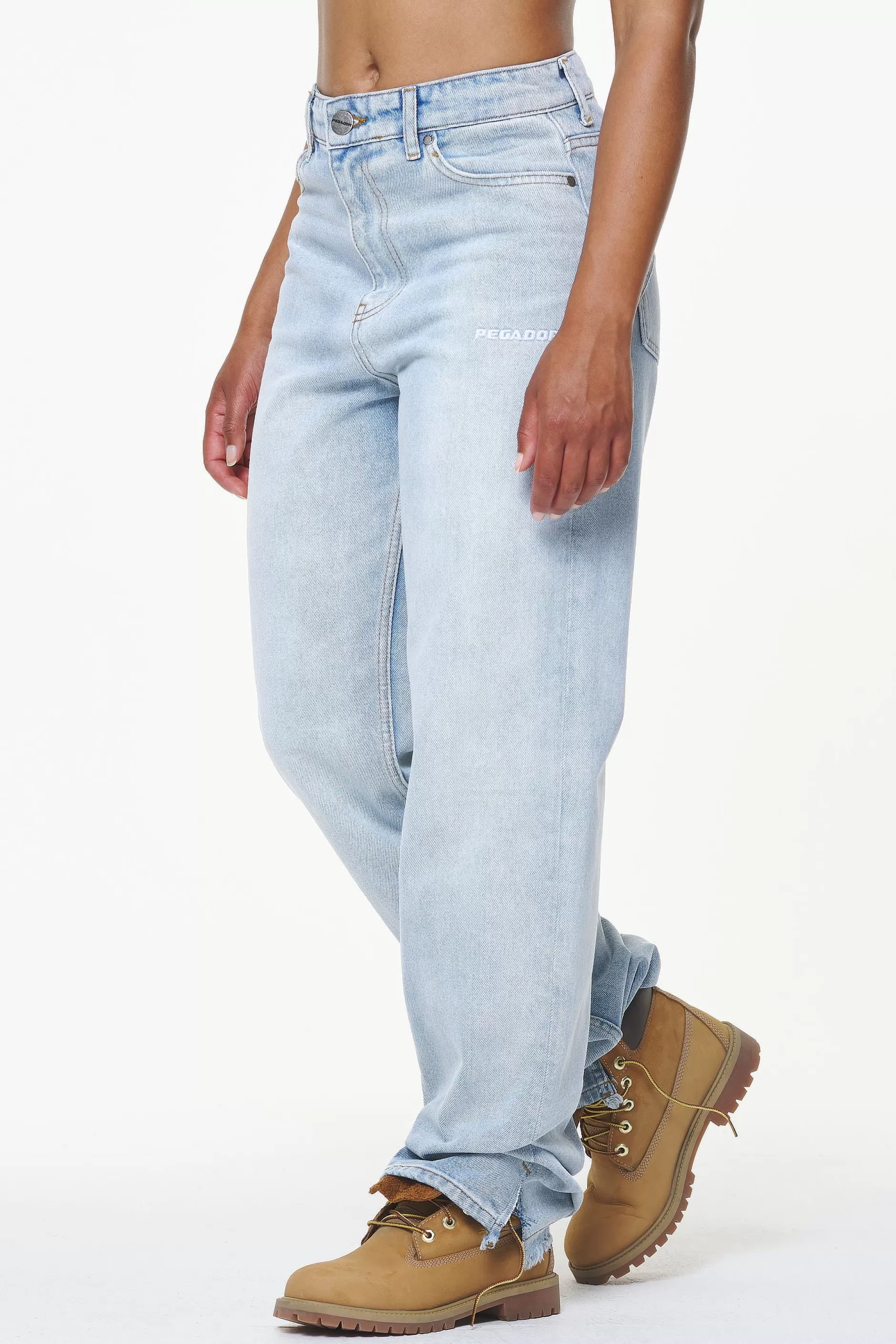 Terrance Wide Jeans Washed Light Blue-Pegador Hot