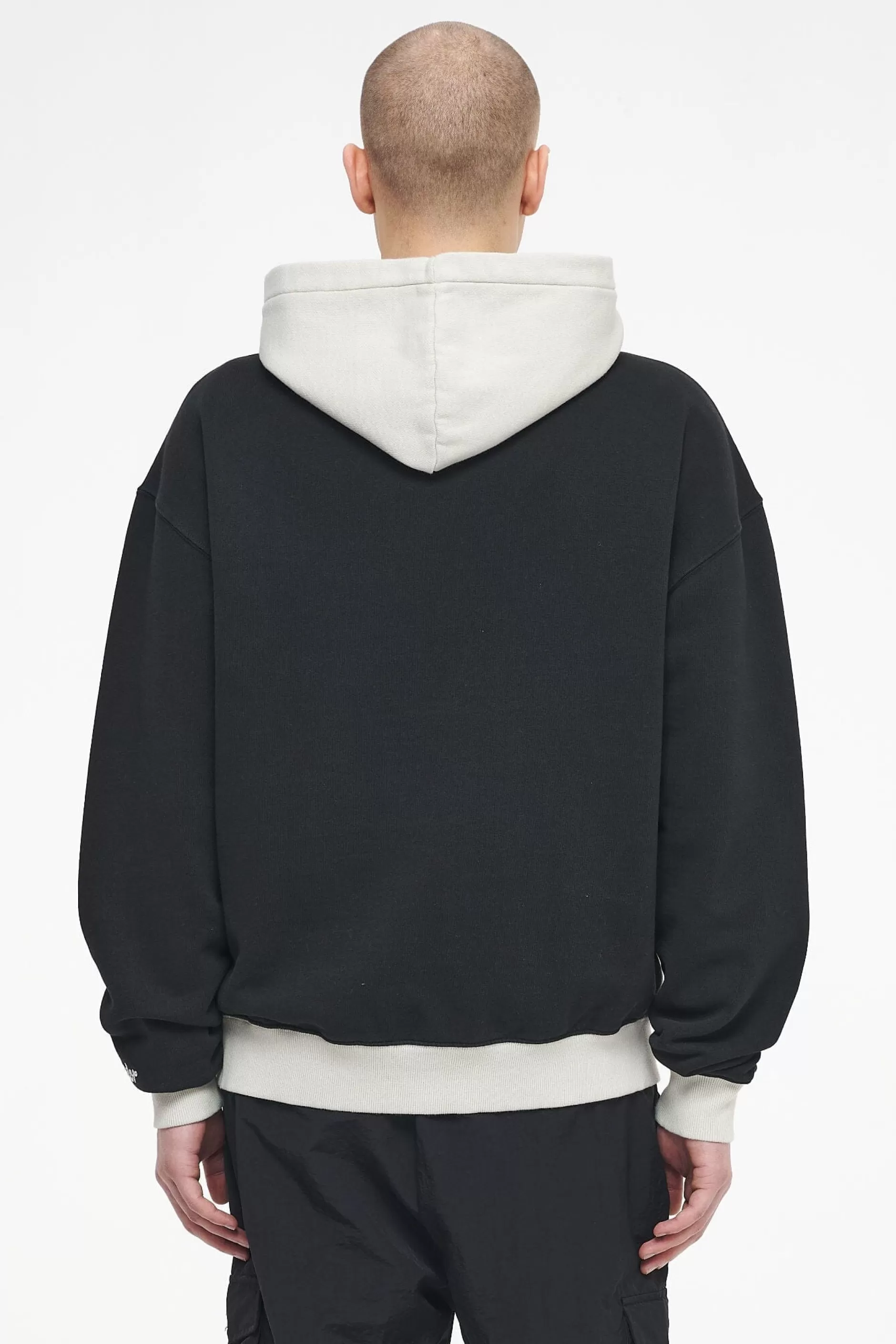 Trounce Oversized Hoodie Vintage Washed Black Ink Angels Cream-Pegador Best Sale