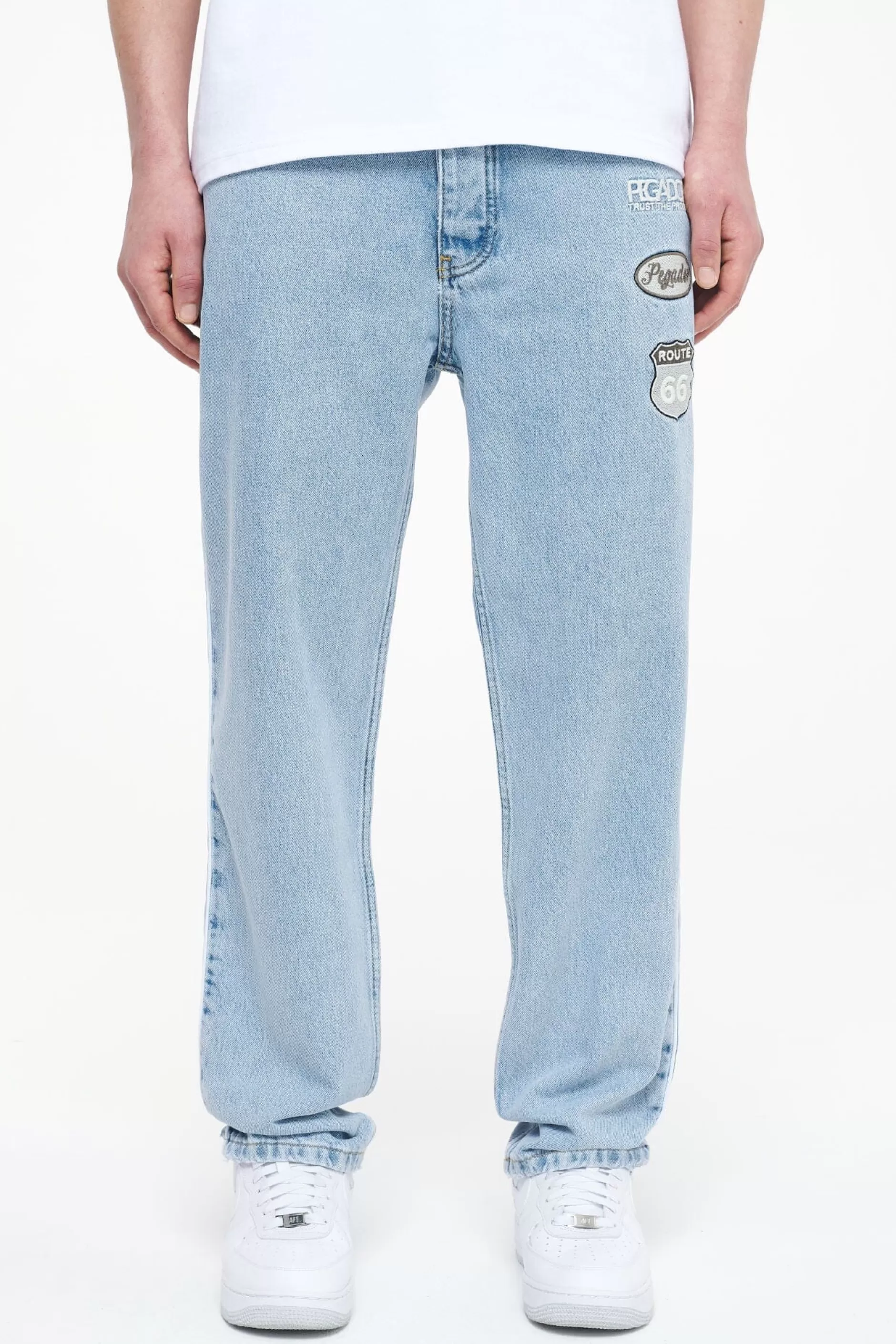 Vanness Baggy Jeans Washed Blue-Pegador Fashion