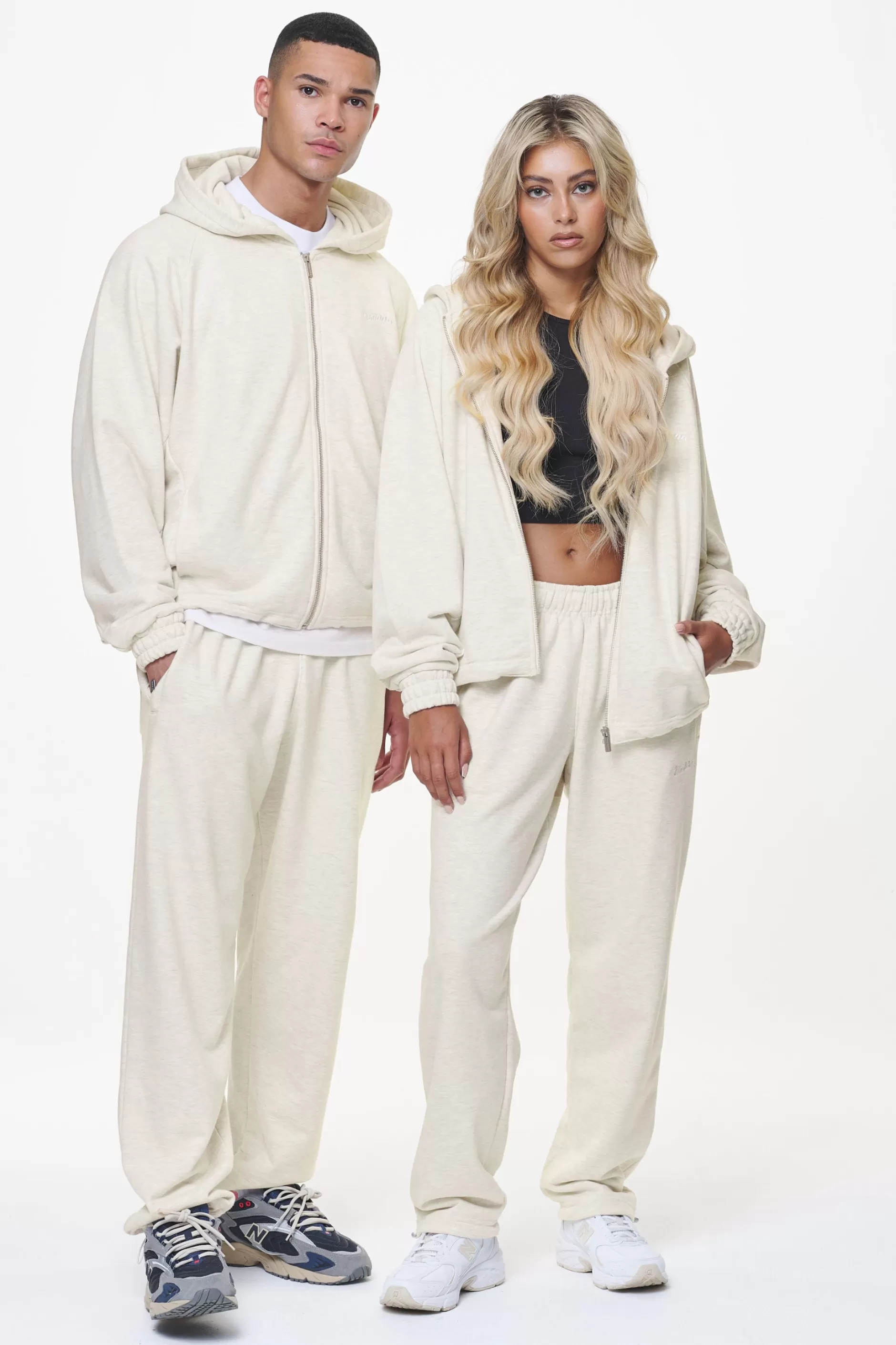 Winds Terry Heavy Sweat Pants Cream Melange-Pegador Sale