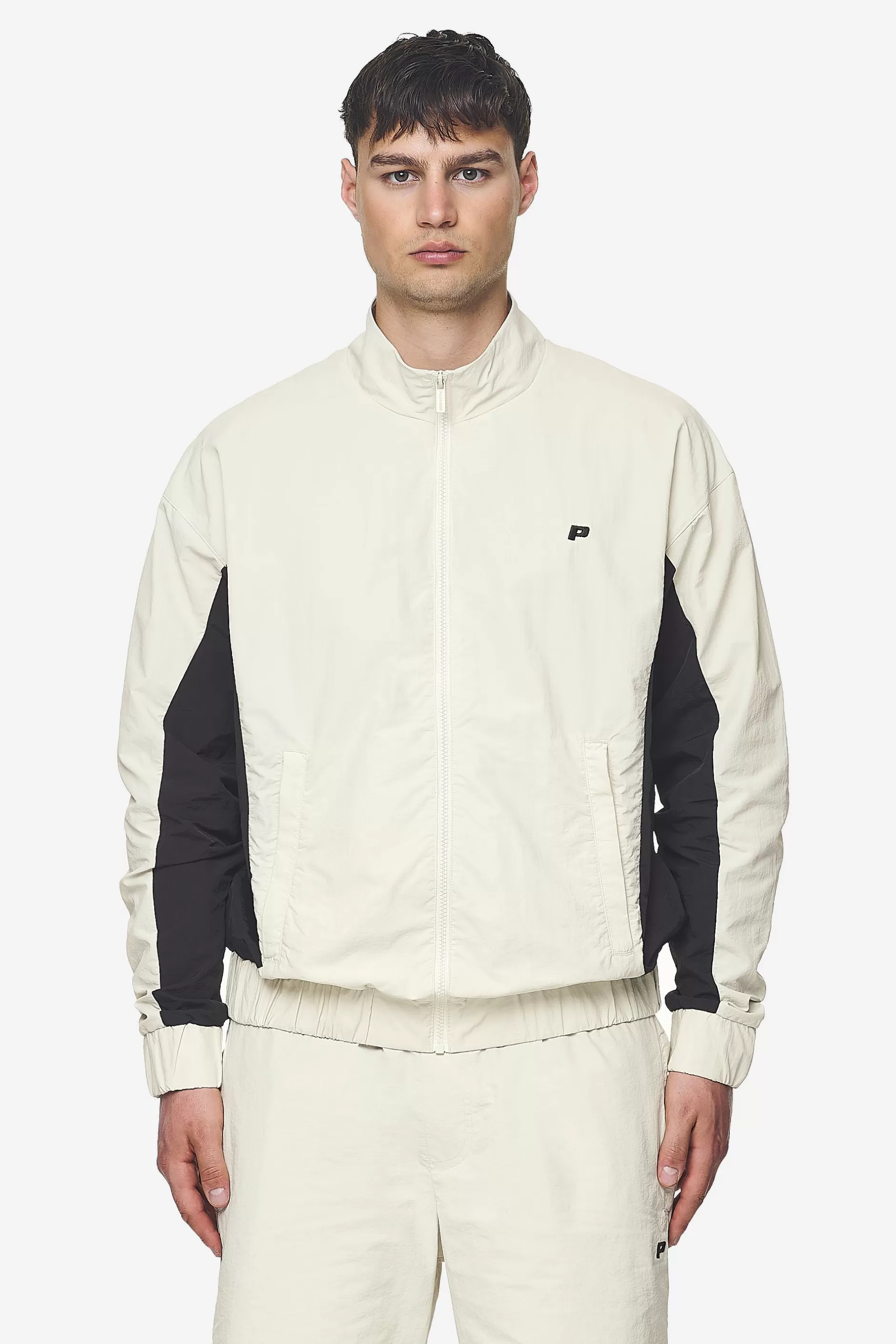 Wolsey Track Jacket Salty Cream Black-Pegador New