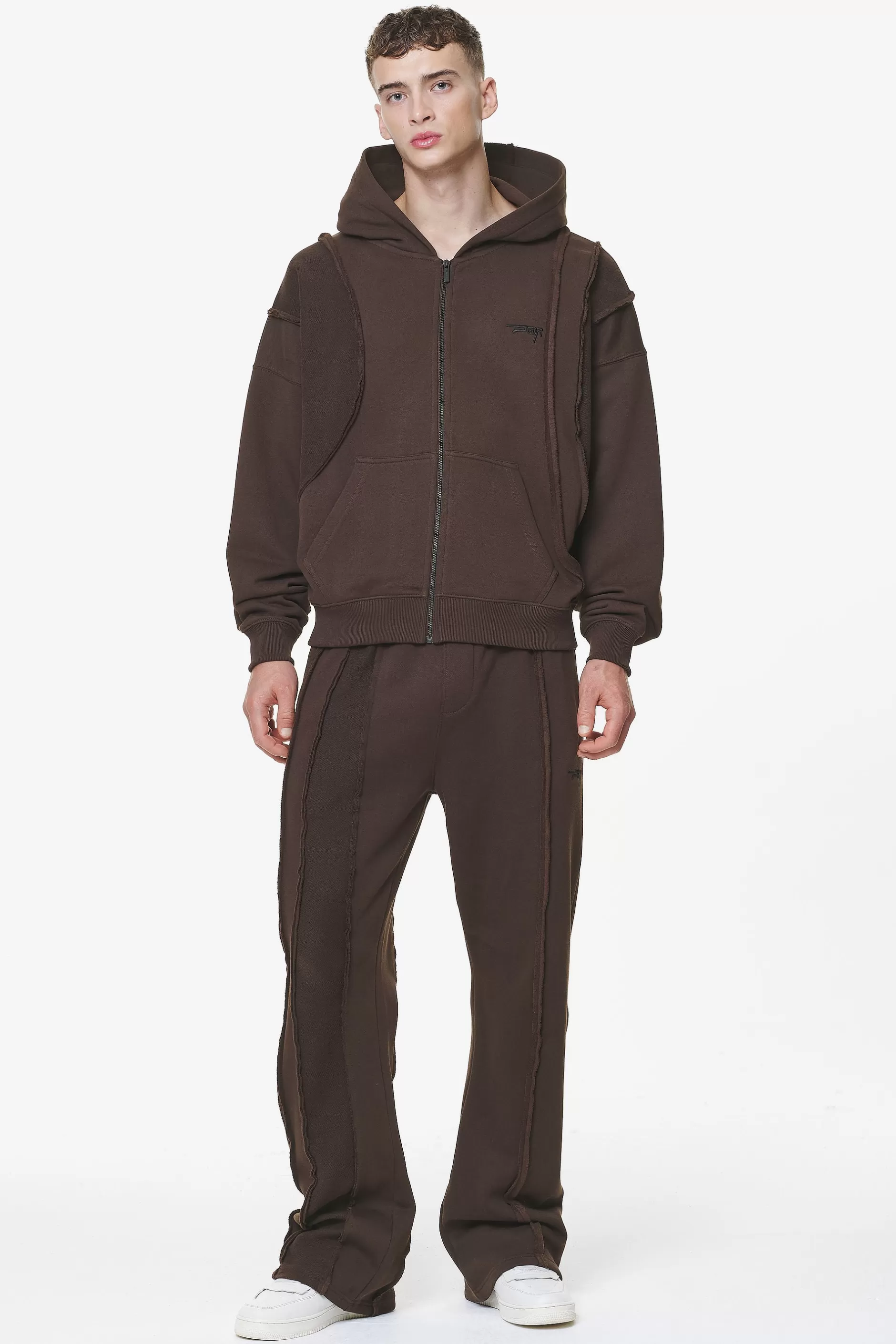 Wyso Inside Out Terry Sweat Pants Washed Oak Brown-Pegador Online